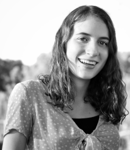 A woman smiling. 